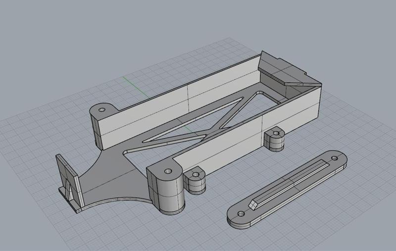 RC plane battery frame