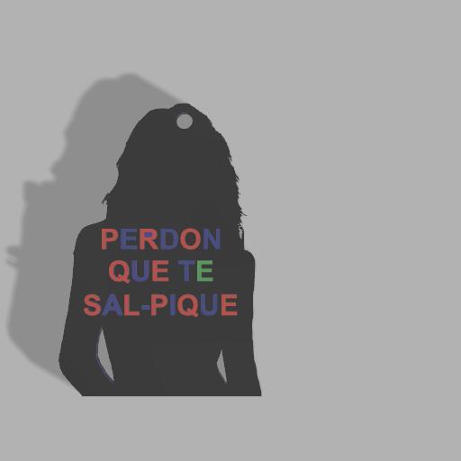 shakira silhouette keychain bzrp