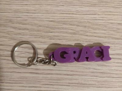 Graci Name Keychain