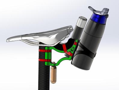 Aero Seat post water bottle, pitstop,mount