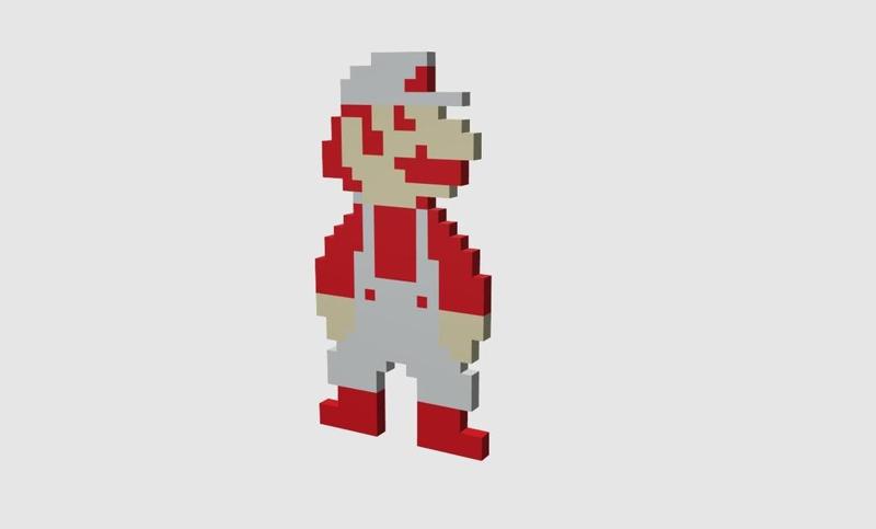 Super Mario Bros - Super Mario fire outfit multicolor sprite