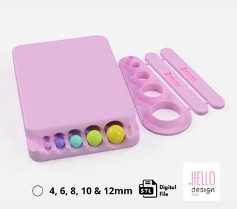 Bead Roller 4-6-8-10-12 Polymer clay, Bead Making tool, Measure tool