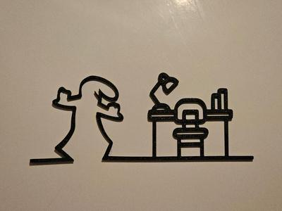 The Line (La Linea) - Office Sign