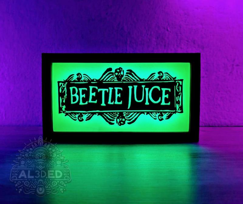 Beetlejuice Desk Lamp LED Lightbox
