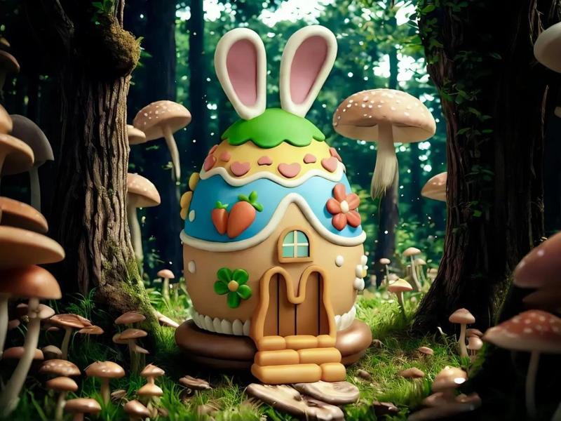 Easter Egg Bunny House