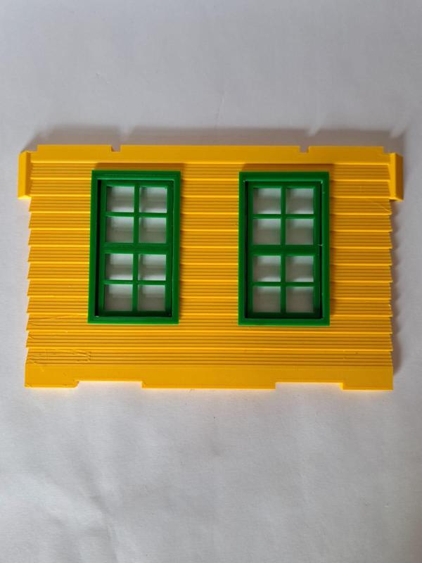 Corner wall with 2 window holes for the old Playmobil western houses