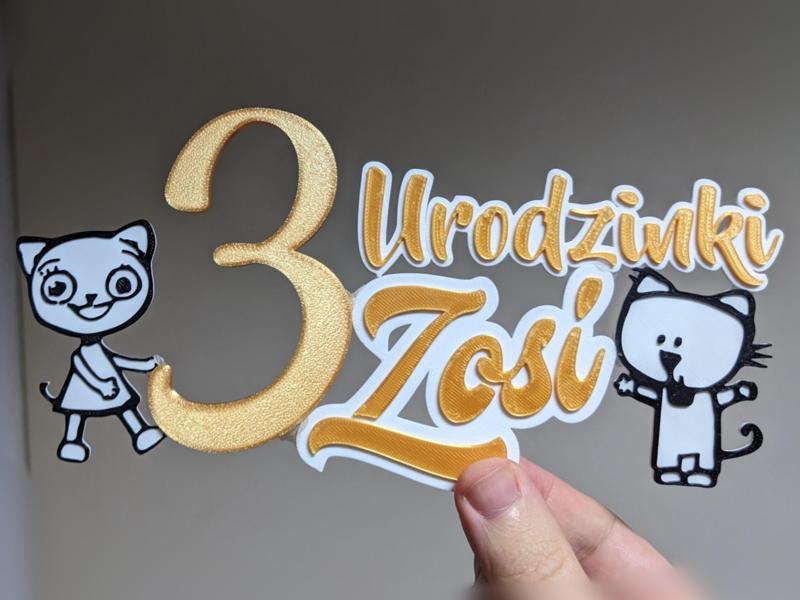 Topper - 3 years Zosia's Birthday PL