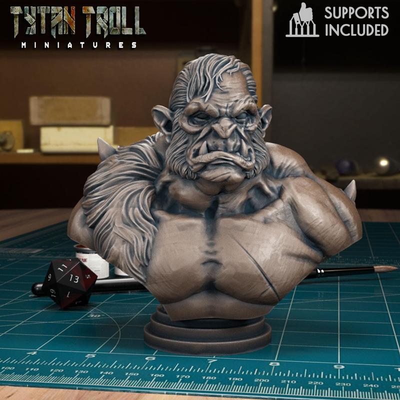 Orc Bust 02 [Pre-Supported]