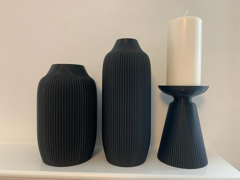 Slender Stripped Vase