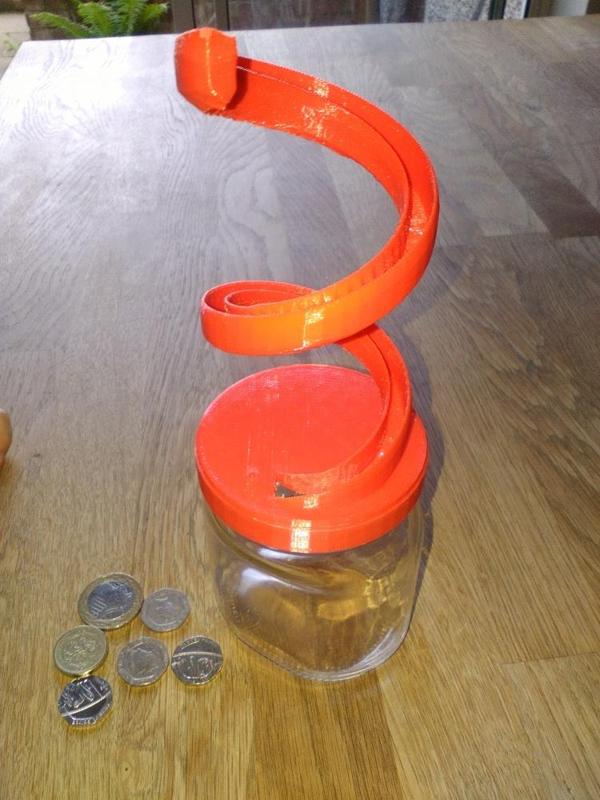 Spiral Money Box - Nutella Jar