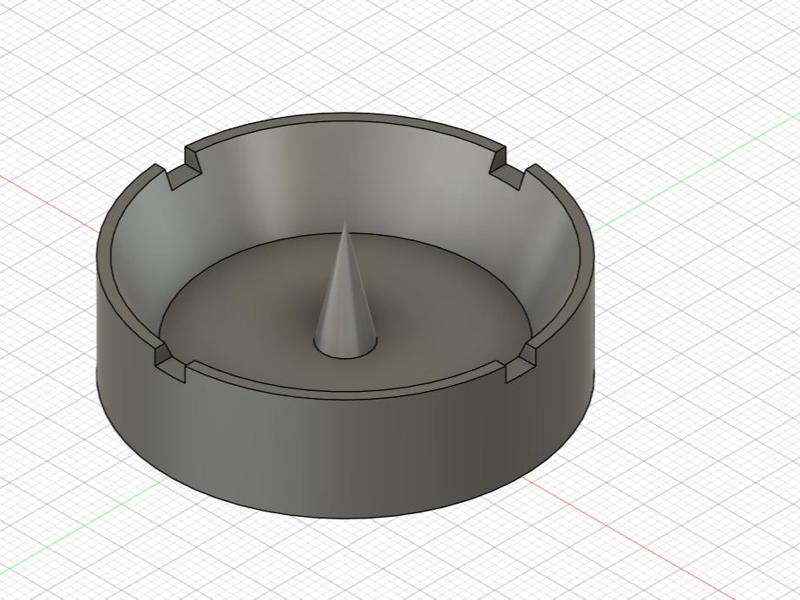 Large ashtray with bowl poker