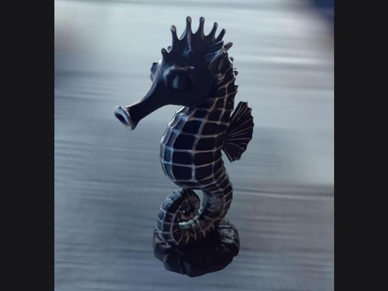 Seahorse on a stone pedestal Top Design