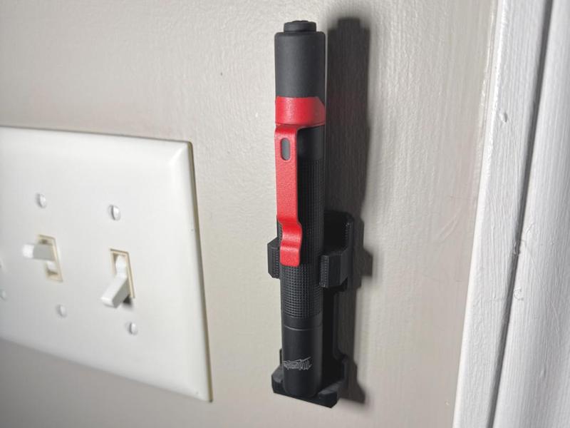 Flashlight Wall Mount for Milwaukee 2105 Pen Light