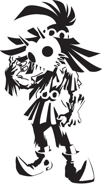 Skull Kid stencil