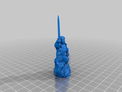 28mm Unfinished Knight Statue