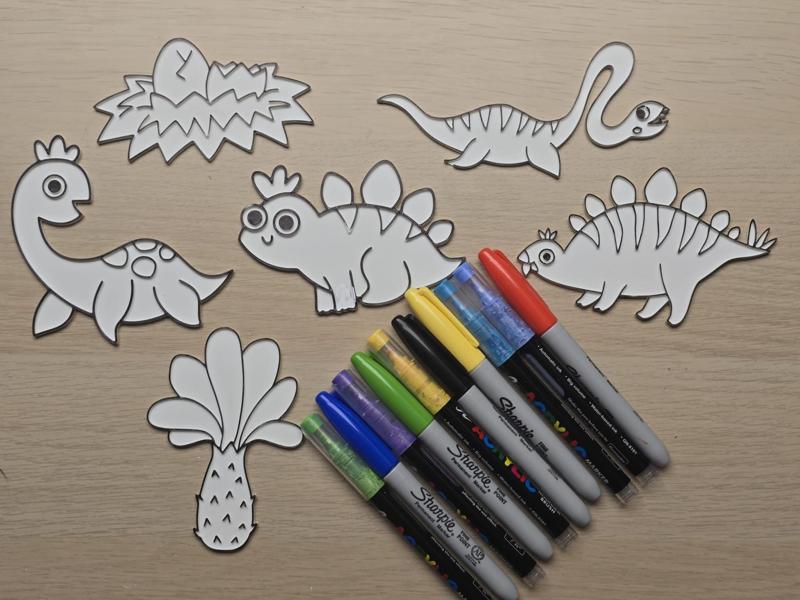 Cool Dinosaur Coloring Craft Creative