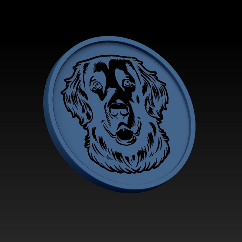 Flat Coated Retriever coaster