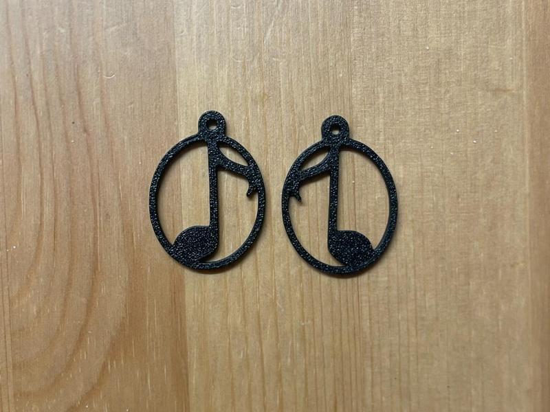 music note earrings