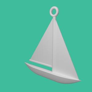 Simple Sailboat Pendant