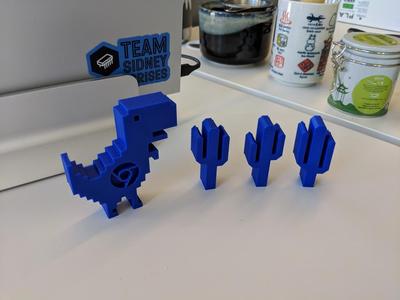 Chrome Dino Action Figure set