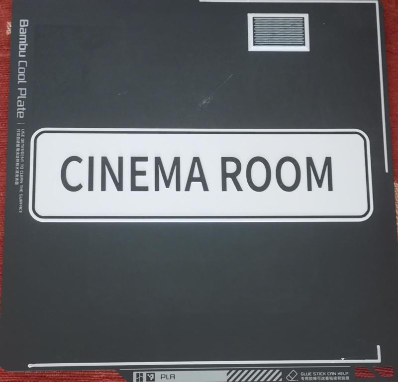 Cinema Room Nameplate