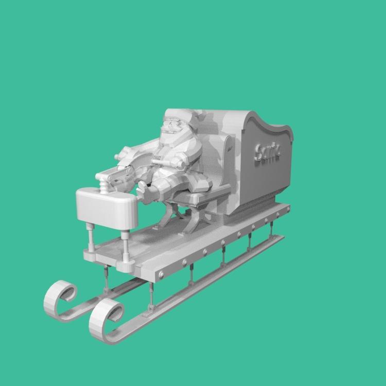 Santa Mobil Tinkercad Christmas