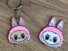 Lafufu pop mart style monster keyring