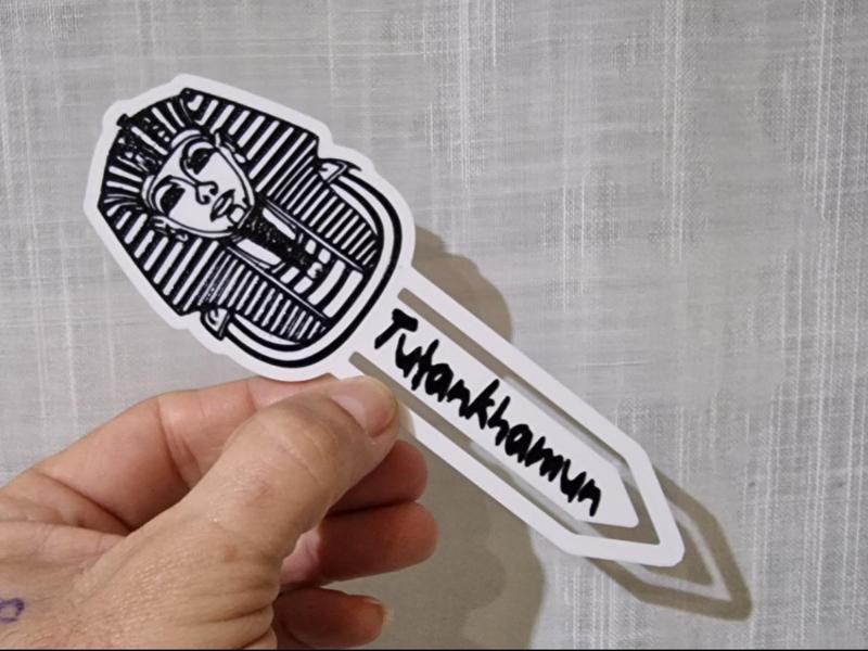 Pharaoh Tutankhamun mask bookmark Tutankamón