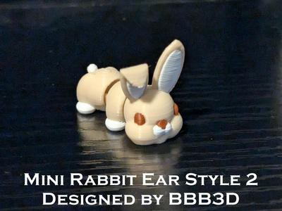Rabbit Mini Ears 2 Cute Articulated Toy