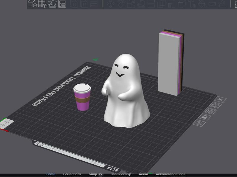 ghost with coffee