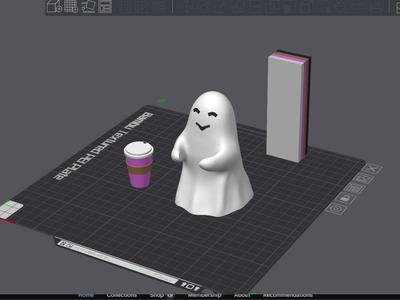 ghost with coffee