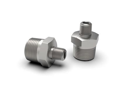 Reducing pipe hex nipple pipe fitting 3/4" NPT to 1/4" NPT