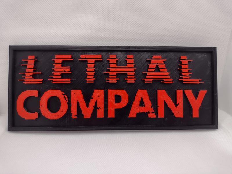 Lethal Company Sign Logo Hanging Wall Art