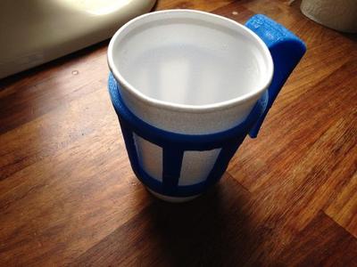Up-cylce polystyrene cup handle