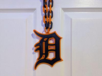 Detroit Tigers Baseball Logo Chain (fits A1 mini)
