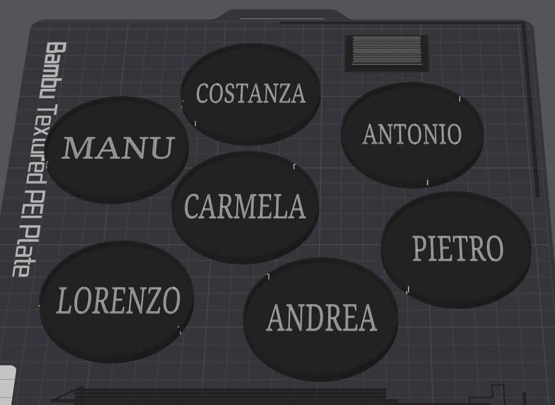 sottobicchieri con nome