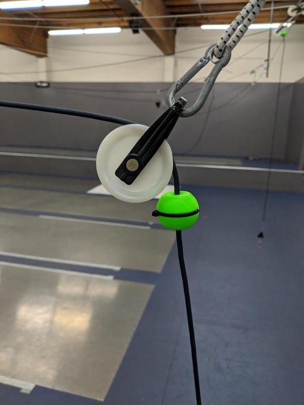 overhead reel wire grommet for fencing strips