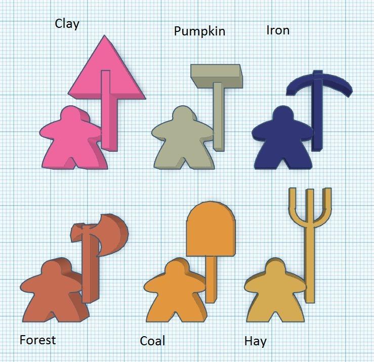 Charterstone Meeples