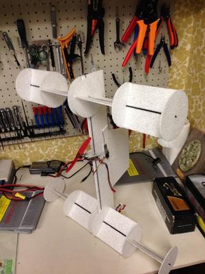 "Floppikopter" magnus effect rc plane