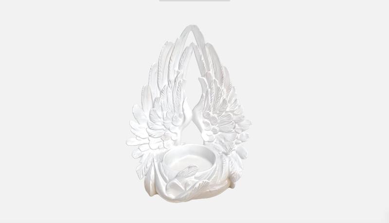 Angel wings candle holder, Decorative Bowl, jewelry tray, altar meditation, home decor