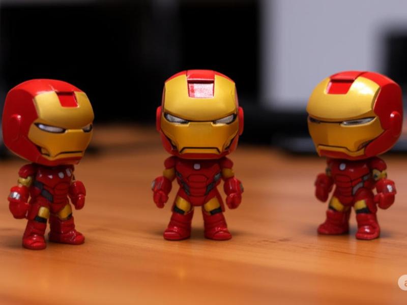 funky Pop-style Iron Man figure
