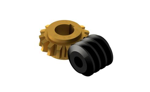 Worm Gear - Center D. 75 mm - Ratio 15 & 20 - Worm with Hole