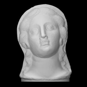 Etruscan terracotta female votive head