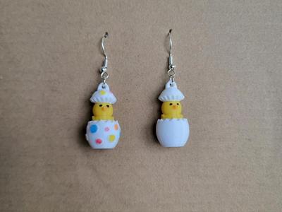 Easter chick earring