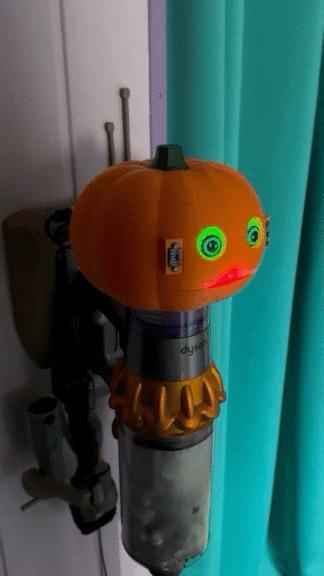 Pumpkin with movable eyes