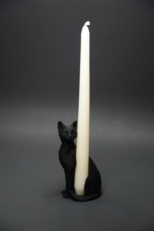 Black Cat Tapered Candle Holder