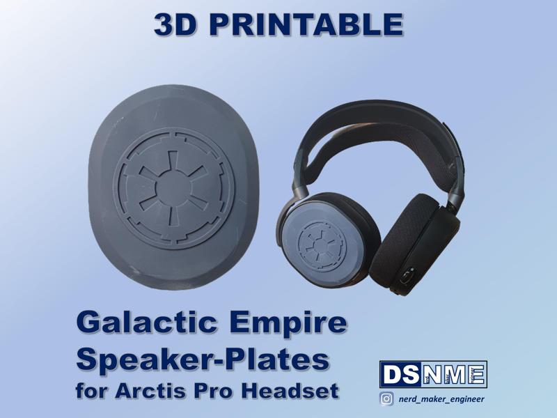 3D-printable Speaker-Plates for Arctis Pro Headset - Galactic Empire