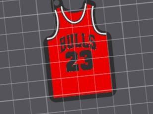 CHICAGO BULLS JERSEY KEYCHAIN
