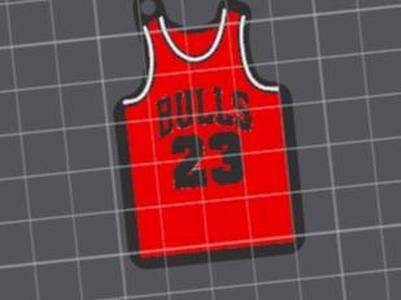 CHICAGO BULLS JERSEY KEYCHAIN