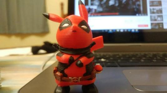 Deadpool Pikachu - Colored for AMS printing - Deadchu - PikaPool